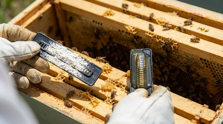 Que precauções devem ser tomadas ao usar terra de diatomáceas em "Beetle Blasters"? Proteja Suas Abelhas de Danos