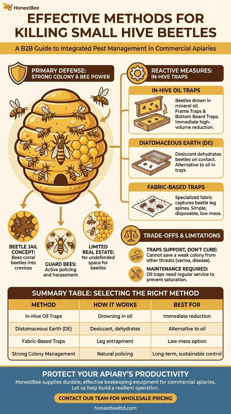What are the most effective methods for killing small hive beetles? Control Pests with Proven In-Hive Traps Visual Guide