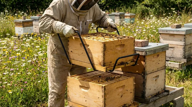 미국에서 가장 흔하게 사용되는 벌통 유형은 무엇인가요? 랑스트로스 벌통에 대한 설명