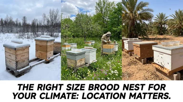 How does the size of the brood nest vary based on location? Optimize Your Hive for Climate and Survival