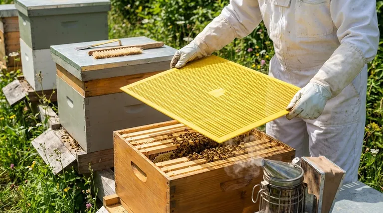 Quais são as outras utilizações dos excluídores de rainhas na gestão das colmeias?Para além da separação do mel