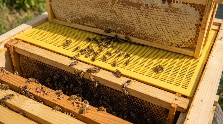 What is the primary function of a queen excluder in beekeeping? Control Hive Layout for Efficient Honey Harvesting