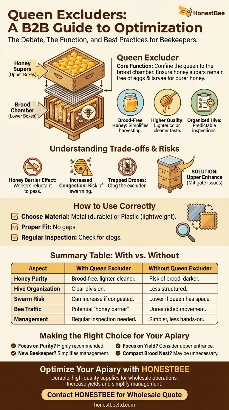 What is the recommendation for beekeepers regarding queen excluders? Optimize Your Hive Management Visual Guide
