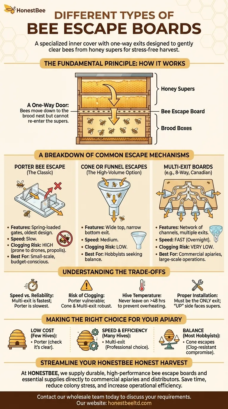 벌 탈출판의 종류는 무엇인가요? 스트레스 없는 꿀 수확을 위해 올바른 제품을 선택하세요 시각적 가이드