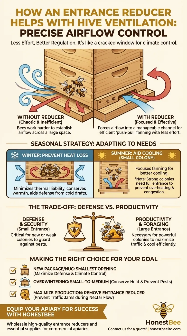 입구 축소기가 벌통 환기에 어떻게 도움이 될까요? 벌통 기후 제어 가이드 시각적 가이드