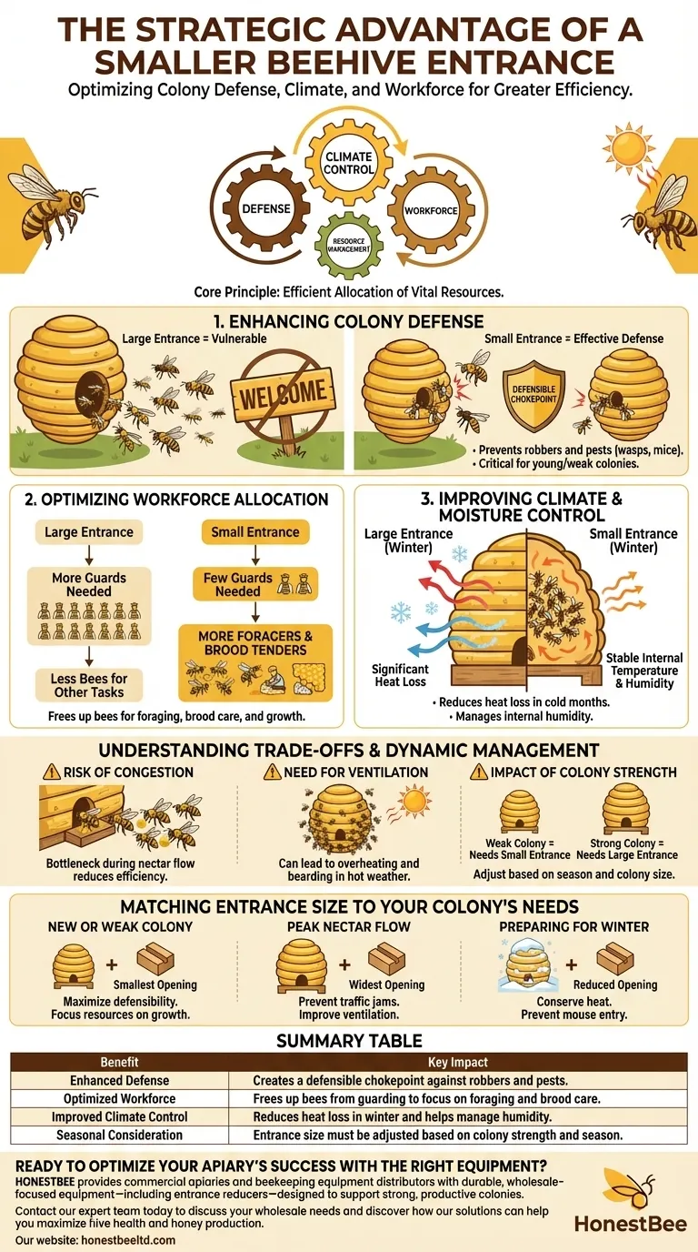 Perché una dimensione ridotta dell'ingresso dell'arnia è vantaggiosa? Migliora la difesa e la produttività dell'alveare Guida Visiva
