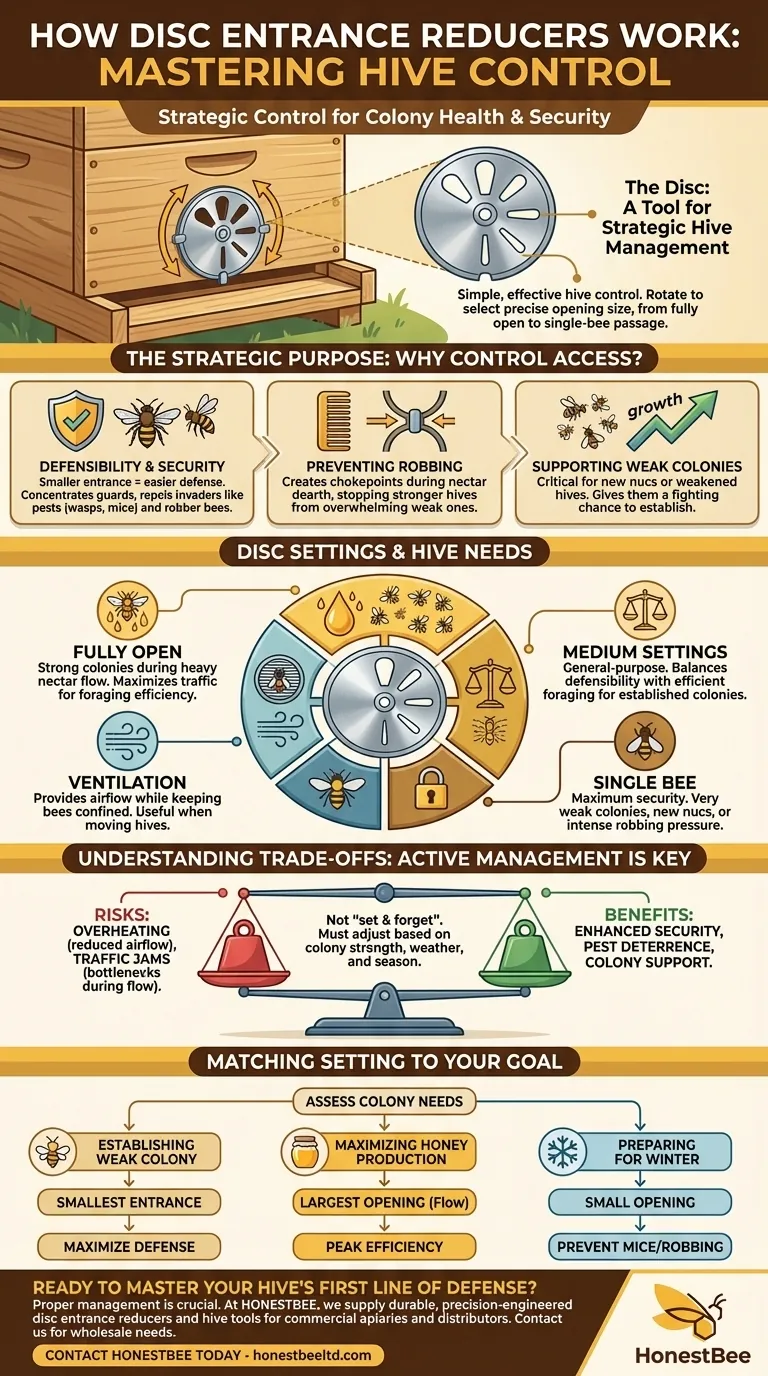 蜂箱入口盘式缩减器如何工作？养蜂人必备的蜂巢防御与管理 图解指南