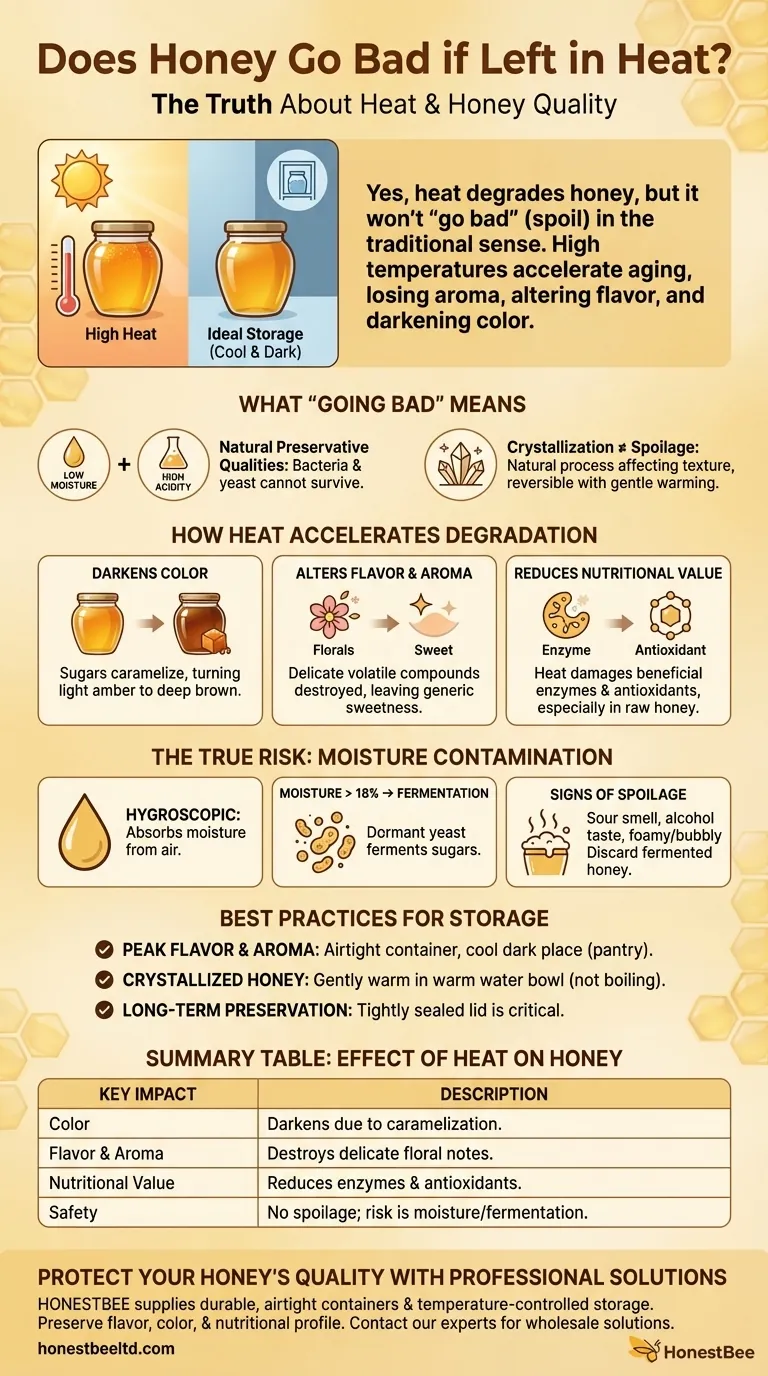 Does honey go bad if left in heat? How to Preserve Honey's Flavor and Quality Visual Guide