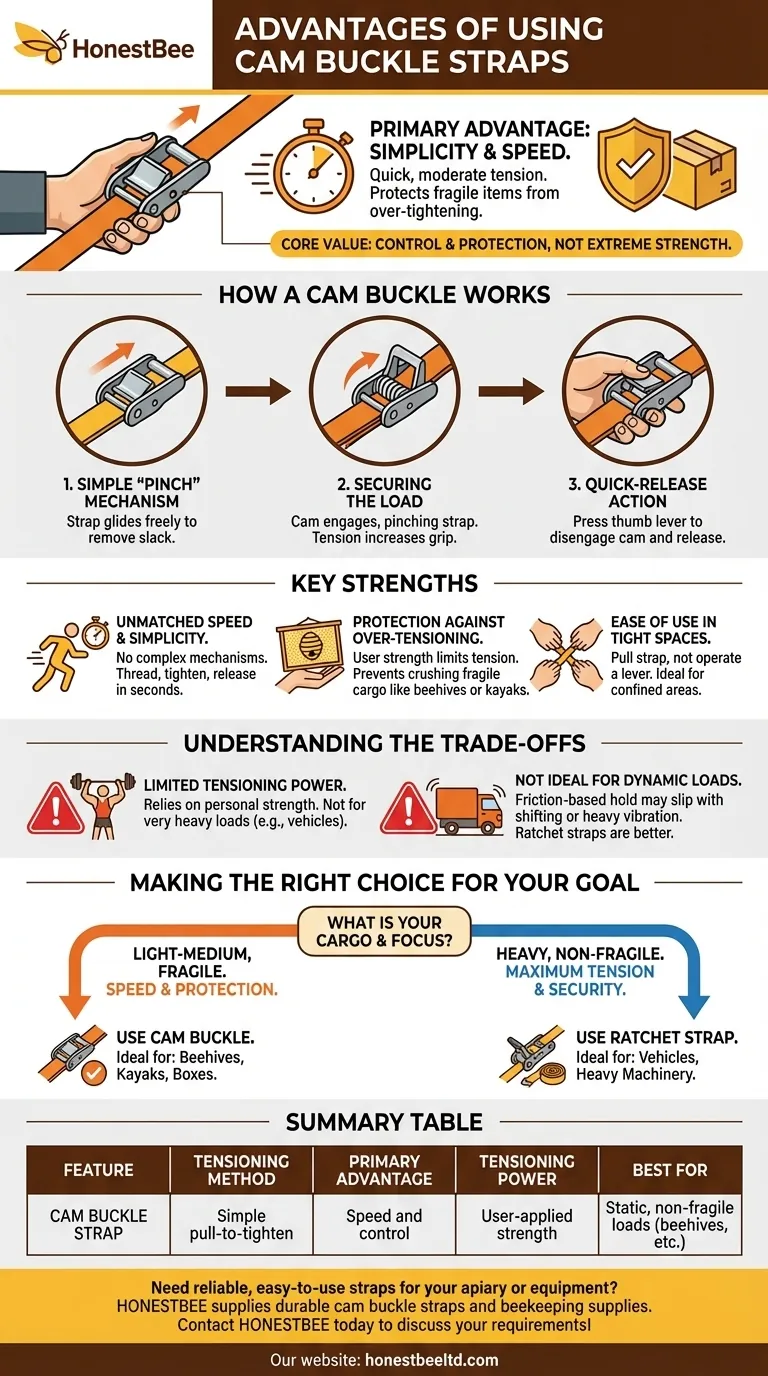 What is the advantage of using cam buckle straps? Secure Your Load Fast with Simple, Safe Tensioning Visual Guide