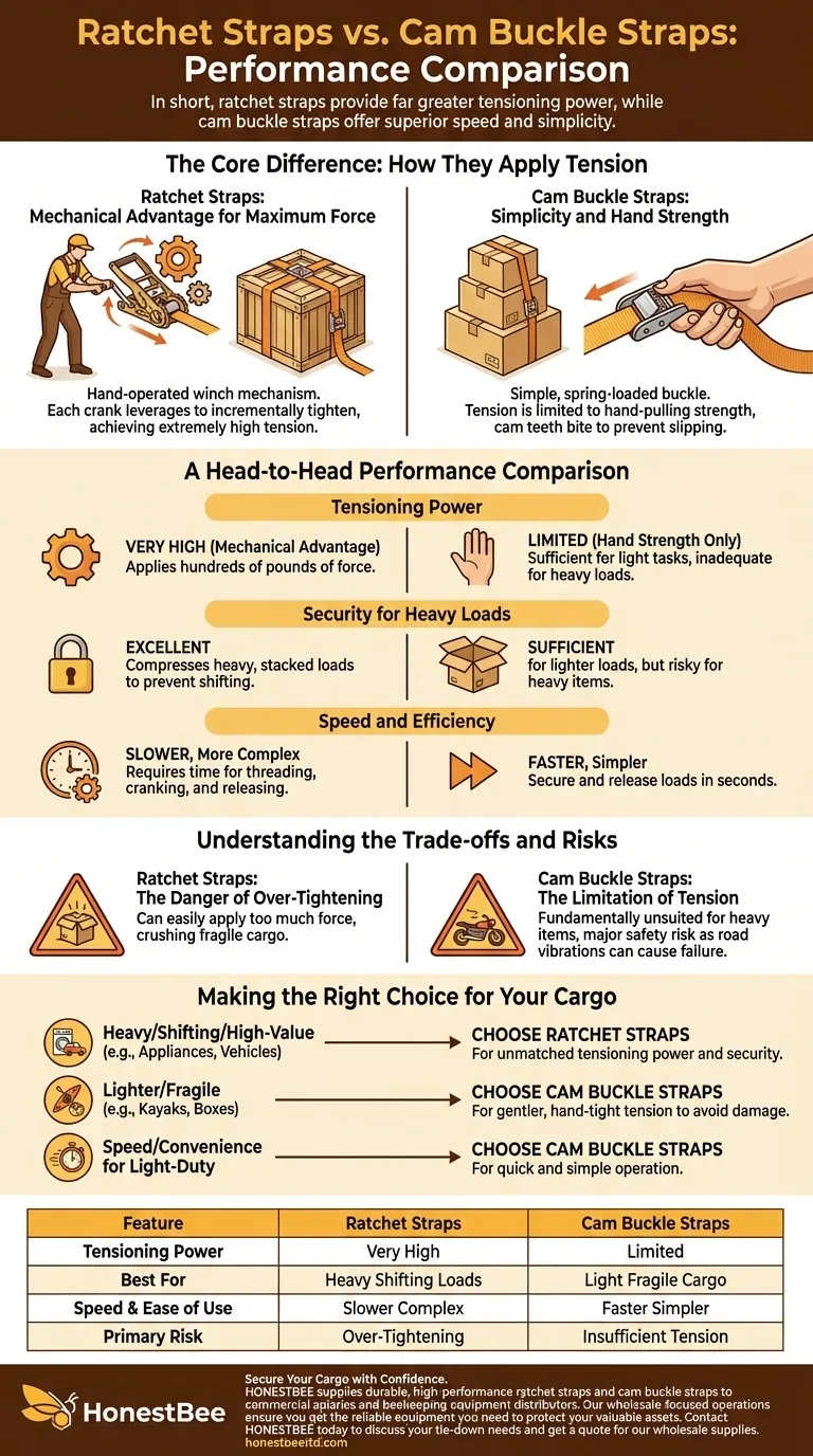 래칫 스트랩은 캠 버클 스트랩과 어떻게 비교될까요? 적절한 고정 장치 선택하기 시각적 가이드