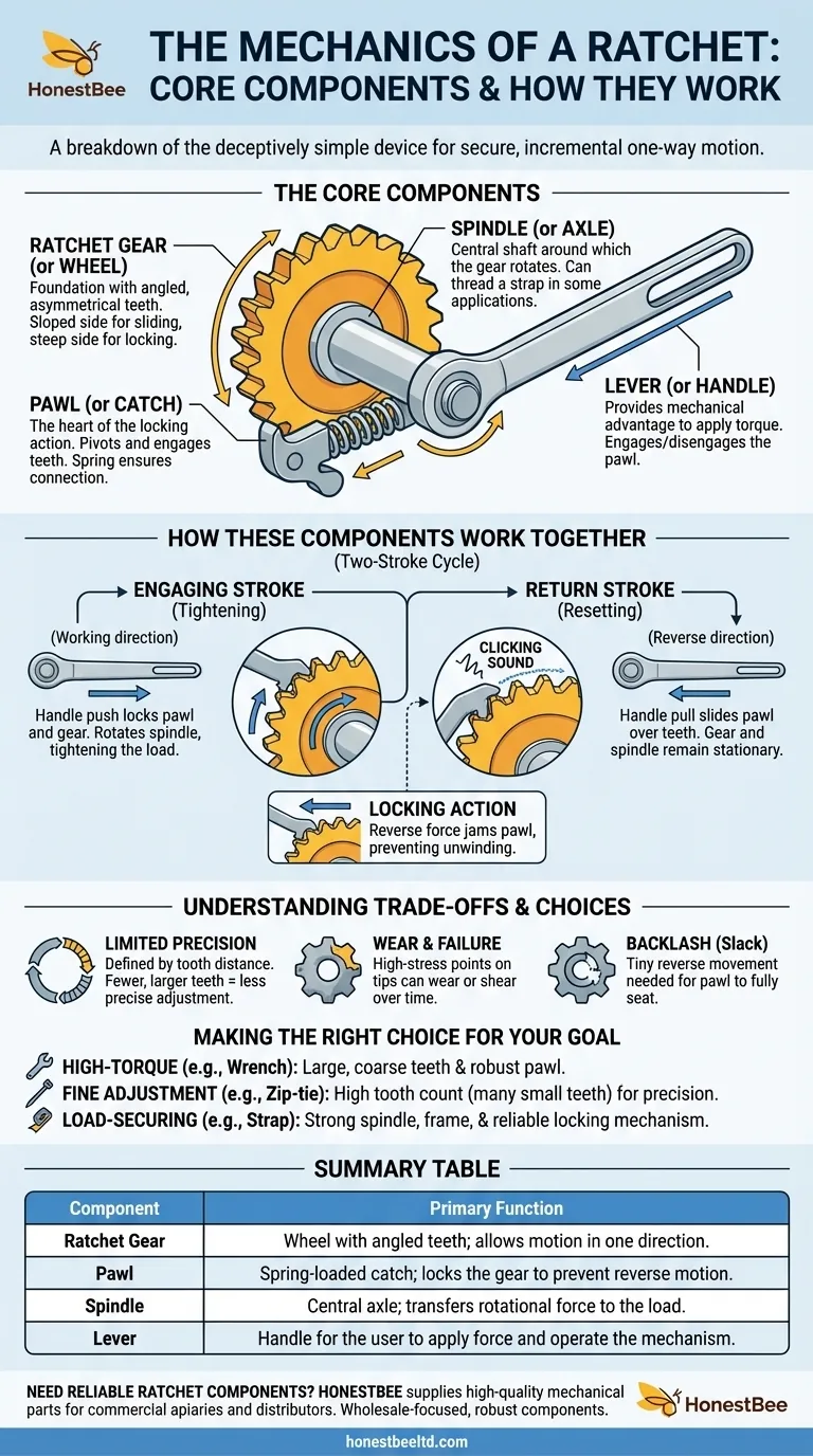래칫 메커니즘의 주요 구성 요소는 무엇입니까? 핵심 부품 및 기능에 대한 가이드 시각적 가이드