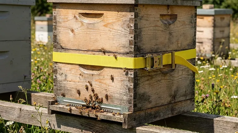 벌통 연결 장치의 목적은 무엇입니까? 안전한 운송을 위해 벌통을 고정하세요