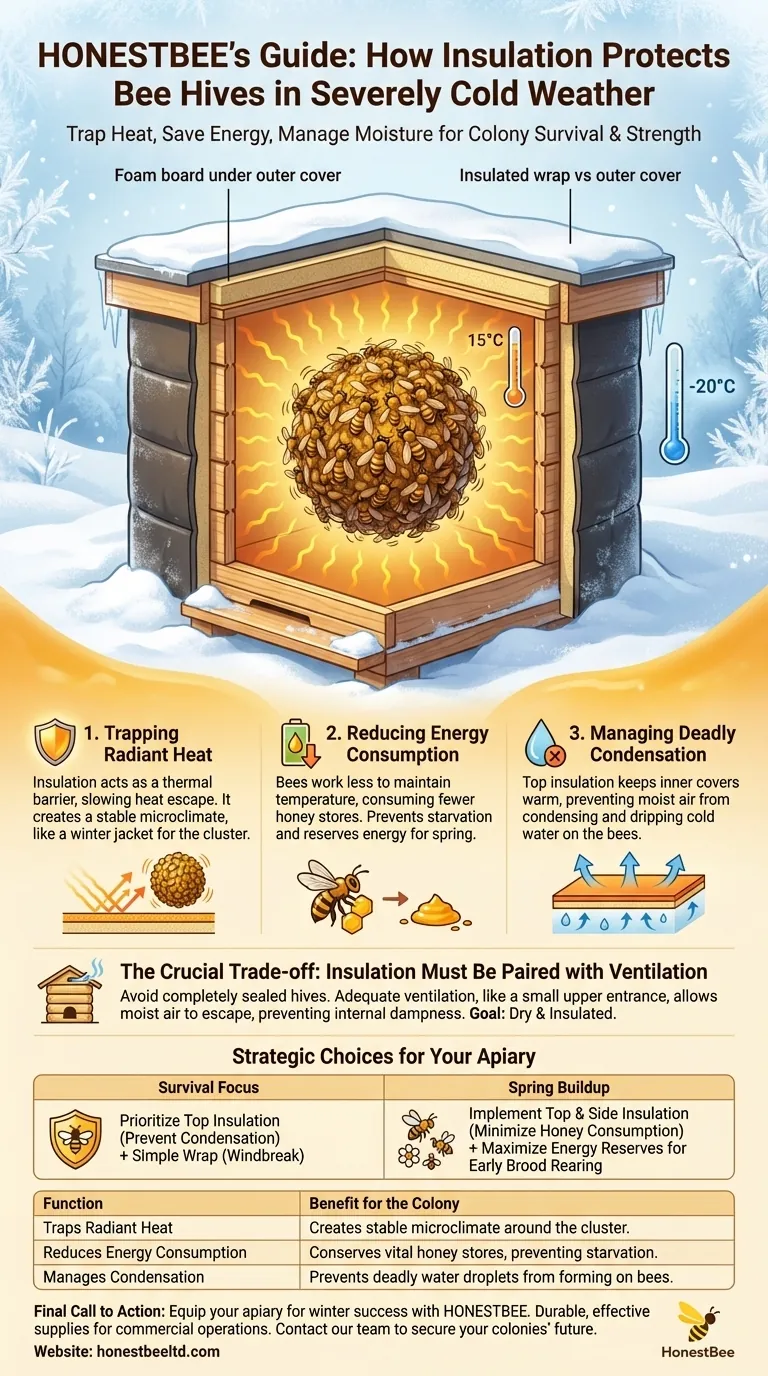 How does insulation help bee hives in severely cold weather? Conserve Energy & Ensure Colony Survival Visual Guide
