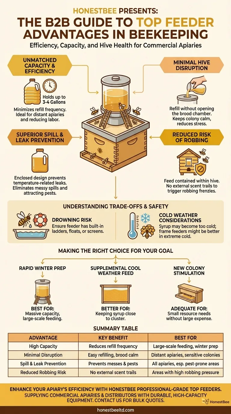 상단 급수기의 장점은 무엇인가요? 급여 효율성 및 벌통 건강 극대화 시각적 가이드