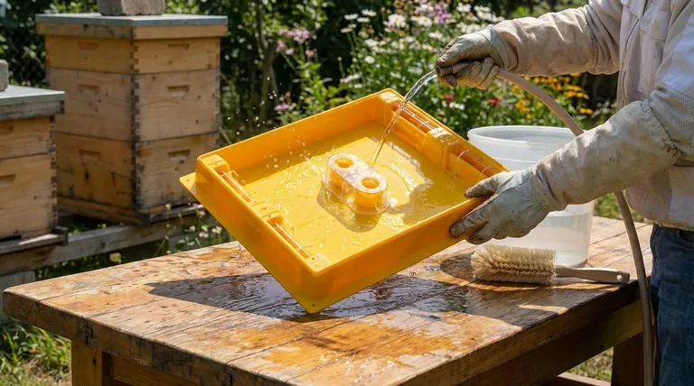 How do you clean and store a top feeder after use? Ensure Hive Health with Proper Maintenance