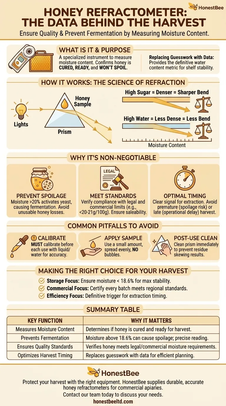 What is a honey refractometer and what is its purpose? Ensure Honey Quality and Prevent Spoilage Visual Guide