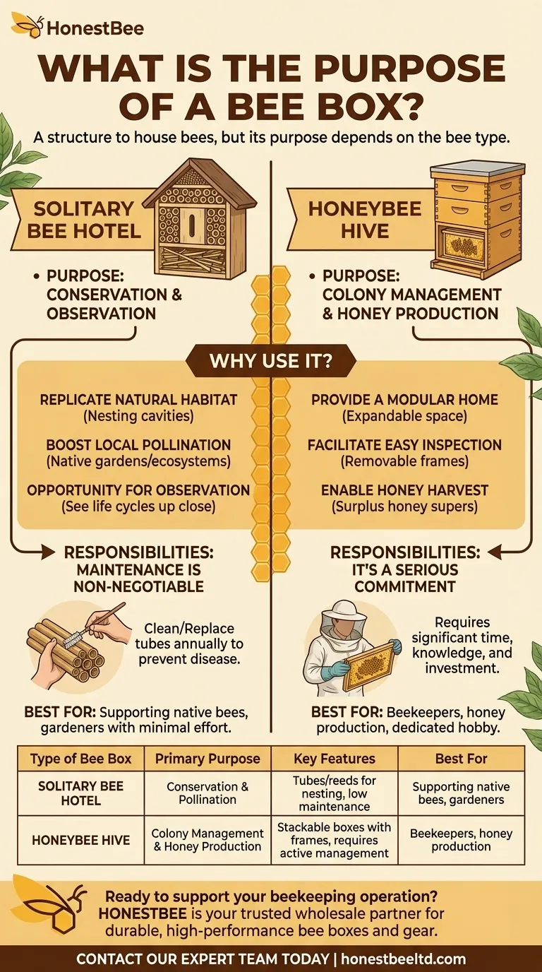 Qual é o propósito de uma caixa de abelhas? Escolha a Casa Certa para Abelhas Solitárias ou Abelhas Melíferas Guia Visual