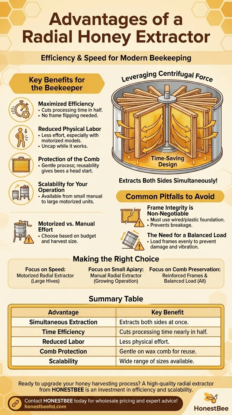 What are the advantages of a radial honey extractor? Maximize Your Harvest Efficiency Visual Guide
