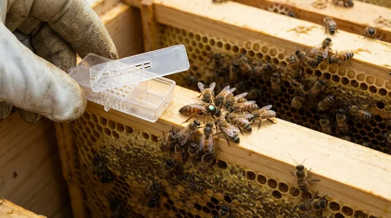 여왕벌 케이지를 제거하기 전에 무엇을 해야 합니까? 새 여왕벌이 받아들여지고 산란하고 있는지 확인하세요