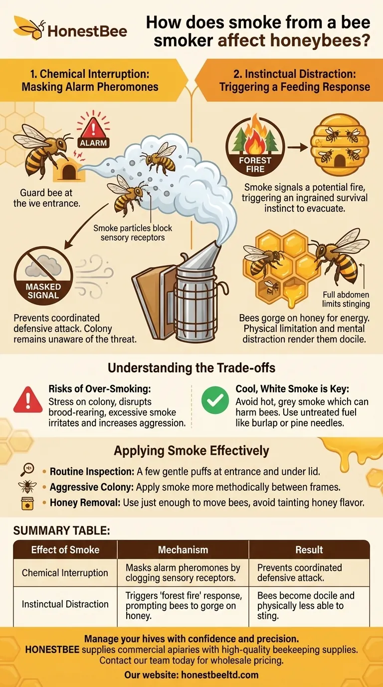 蜂の燻煙器から出る煙はミツバチにどのような影響を与えるのか？穏やかな巣の背後にある科学 ビジュアルガイド