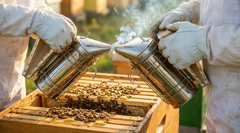 蜂の燻煙器から出る煙はミツバチにどのような影響を与えるのか?穏やかな巣の背後にある科学