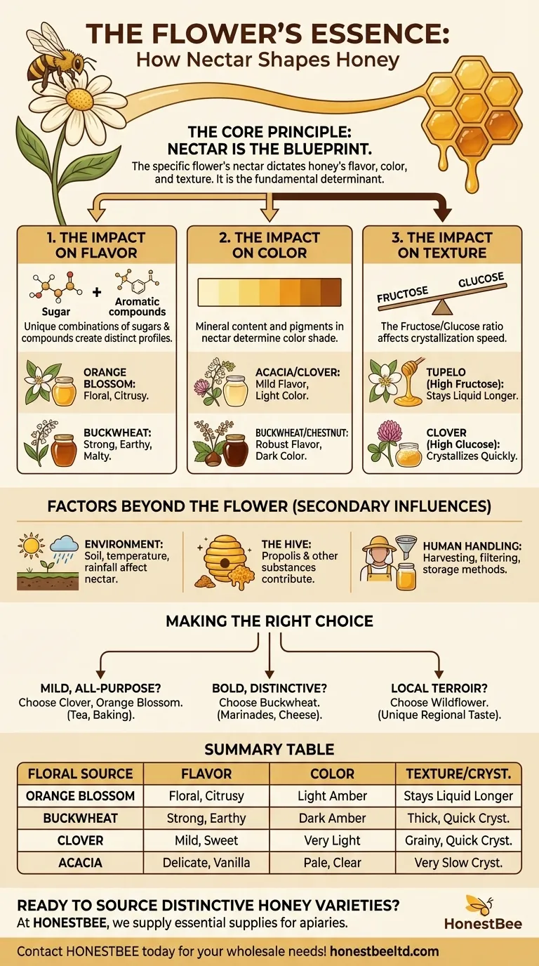 How do the type of flowers affect honey? Discover the Floral Secrets Behind Every Jar Visual Guide