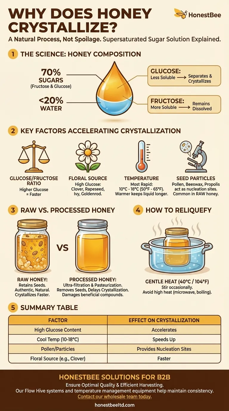꿀은 왜 결정화될까요? 생꿀의 질감 뒤에 숨겨진 자연 과학 시각적 가이드