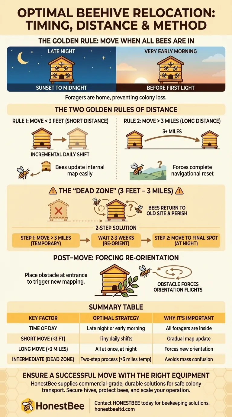 What is the best time to move a beehive to avoid losing bees? Master the Night Move for a Successful Relocation Visual Guide