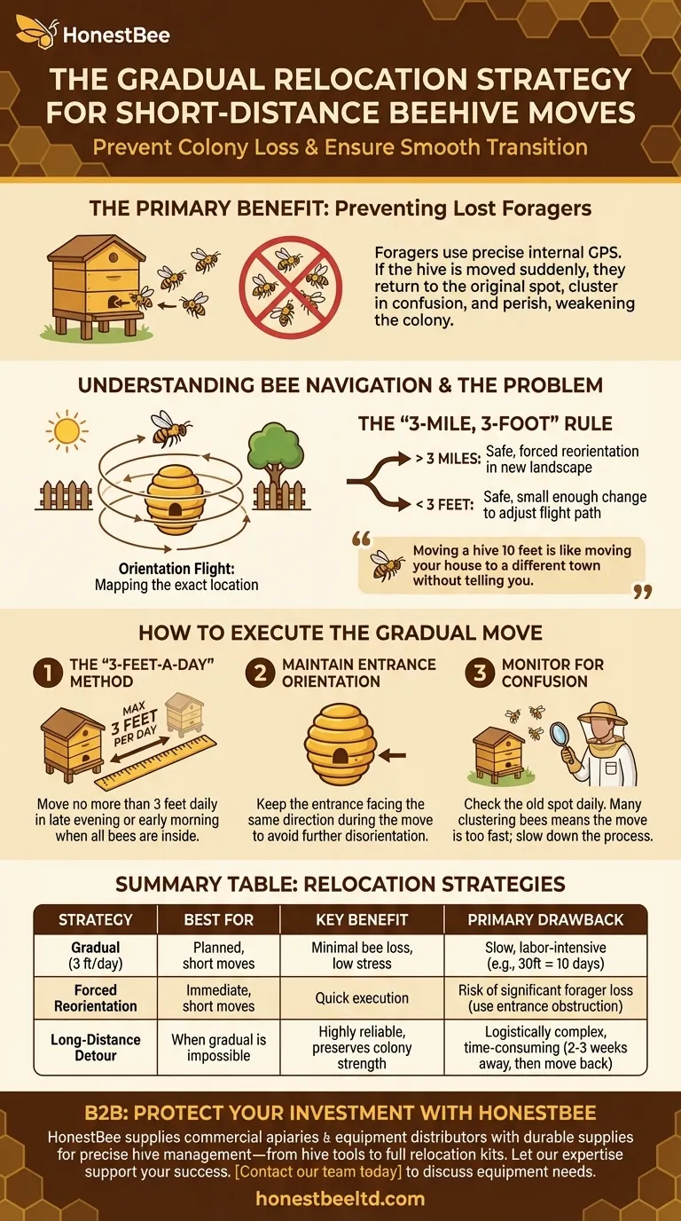 短距離移動における段階的移転戦略の利点は何ですか？ミツバチの損失とコロニーのストレスを防ぐ ビジュアルガイド