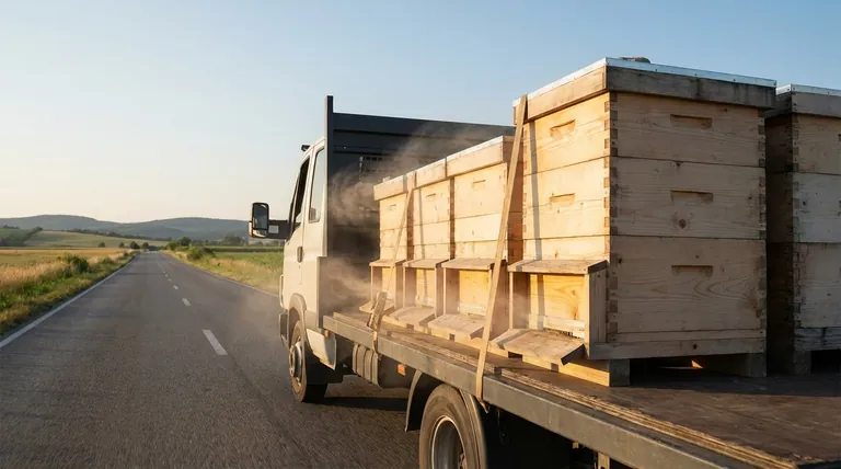 What is cross-wind transportation, and why is it beneficial for moving hives? Prevent Colony Loss During Transport