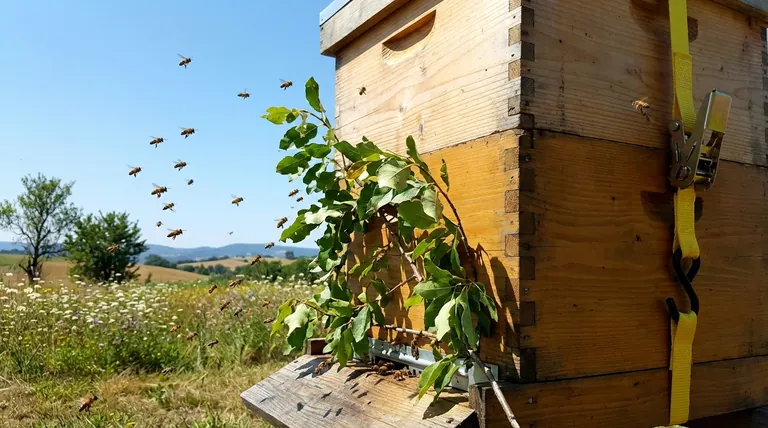 How can beekeepers help bees reorient to a new location after relocation? Safely Reset Their GPS with a Simple Obstruction