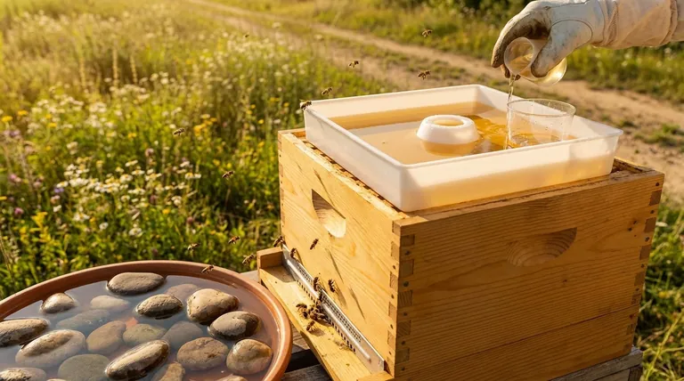 Warum ist die Überwachung von Futter- und Wasserversorgung nach der Umsiedlung von Bienen entscheidend? Sicherstellung des Überlebens und der Anpassung des Bienenvolks