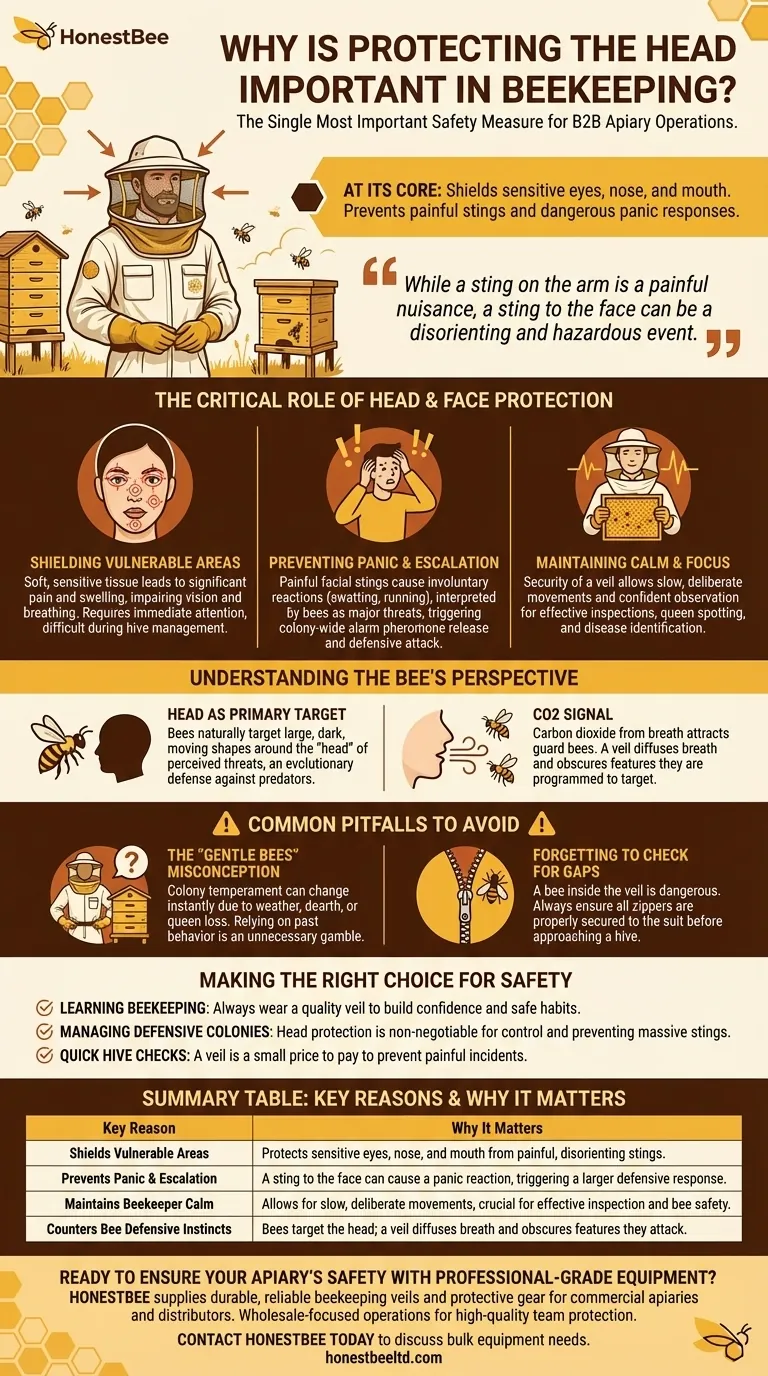 양봉에서 머리 보호가 중요한 이유는 무엇인가요? 모든 양봉가를 위한 필수 안전 수칙 시각적 가이드