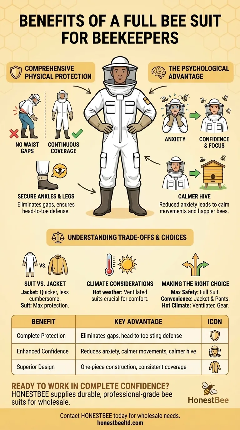 What are the benefits of wearing a full bee suit? Achieve Maximum Protection and Confidence Visual Guide