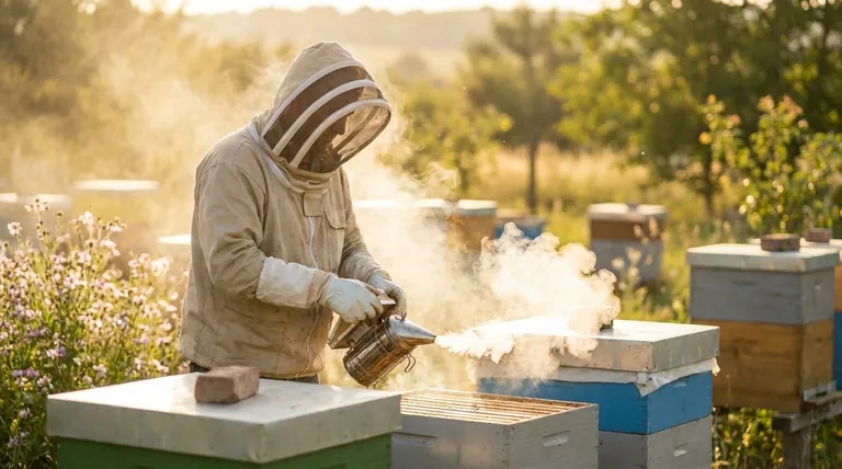 What are some general tips for safely handling honey bees? Achieve Calm, Confident Beekeeping