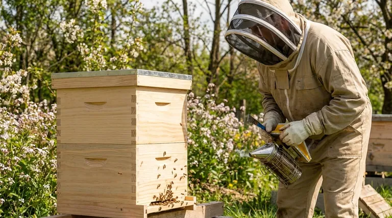 양봉가는 벌을 놀라게 하지 않고 벌통에 어떻게 접근해야 할까요? 침착하게 측면 접근법을 마스터하세요