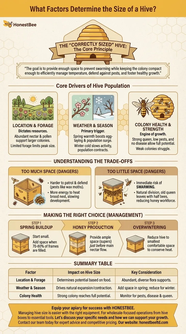Какие факторы определяют размер улья? Освойте 3 ключевых элемента для здоровых колоний Визуальное руководство