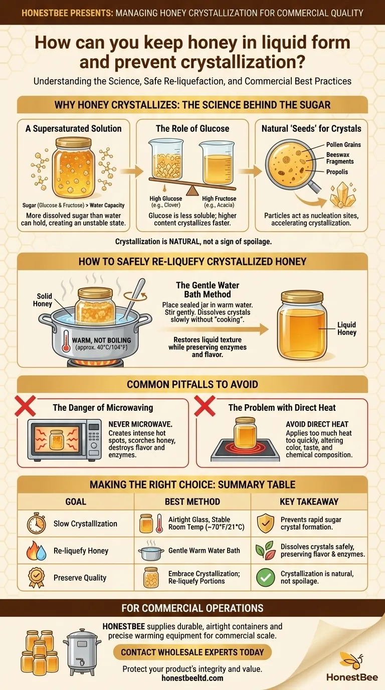 如何让蜂蜜保持液态并防止结晶？掌握蜂蜜储存的温和艺术 图解指南