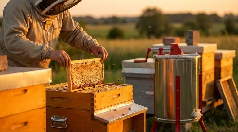 What should be done with wet frames after honey extraction? A Guide to Efficient Apiary Management