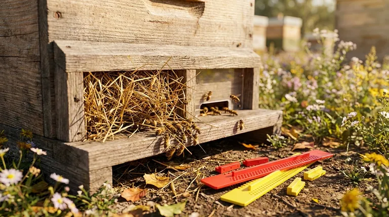 벌집 온도를 조절하는 데 사용할 수 있는 대안적인 방법은 무엇일까요? 자가 조절 입구로 벌들을 강화하세요