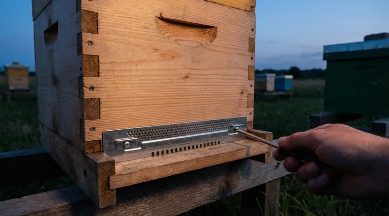 What should be considered when using the Entrance Reducer to seal the hive? Avoid Overheating & Ensure Hive Security