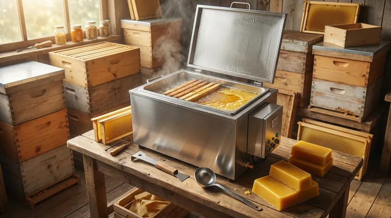 폐기된 벌집 틀에서 양봉업자는 벌집을 어떻게 재활용할 수 있을까요? 효율적인 이중 수조 방식 안내