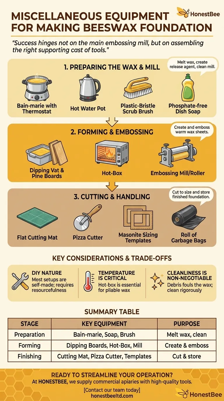 벌집 기초판을 만드는 데 필요한 기타 장비는 무엇인가요? 필수 도구 가이드 시각적 가이드