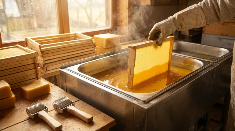 How should the wax be prepared before dipping for foundation? A Guide to Pure, Consistent Wax