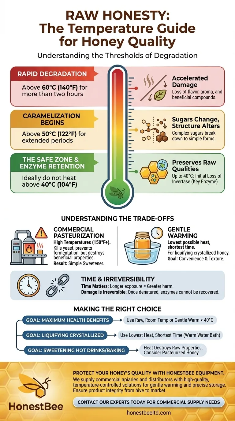 What temperature can raw honey be heated to? Preserve Enzymes and Avoid Degradation Visual Guide