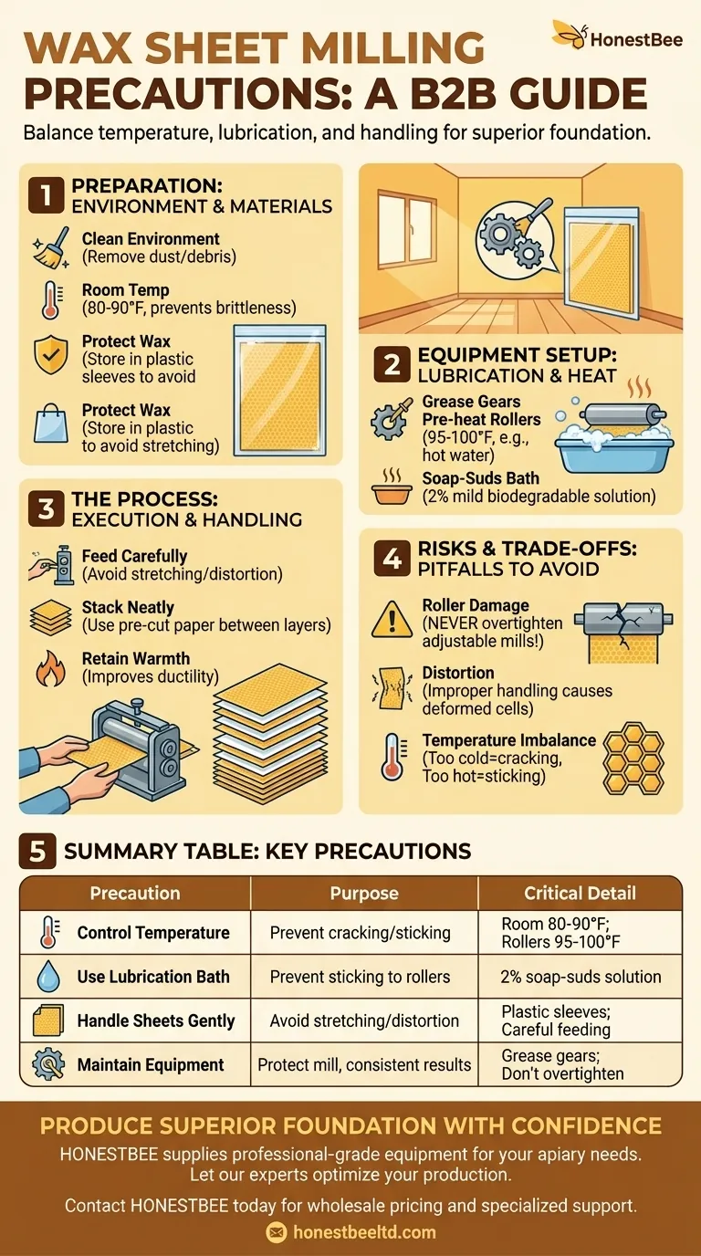 밀랍 시트를 밀링하는 동안 어떤 예방 조치를 취해야 할까요? 흠 없는 기초 생산을 위한 가이드 시각적 가이드