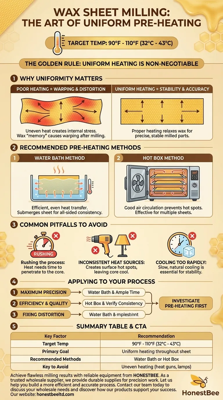밀링 전 왁스 시트의 권장 예열 온도는 얼마입니까? 완벽한 밀링 결과 달성 시각적 가이드
