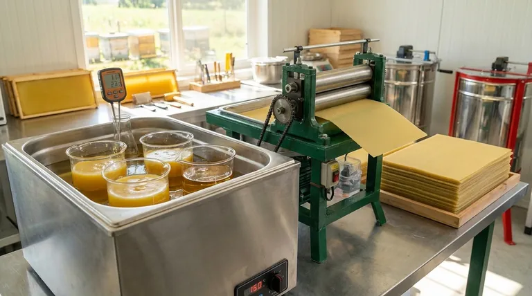 Why is the warmed water-bath method preferred for decontaminated wax? Ensure Uniform Heating for Sterilization