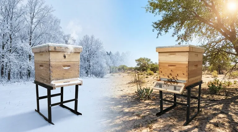 How does climate influence the choice of hive for beekeepers? Optimize for Moisture & Temperature Control
