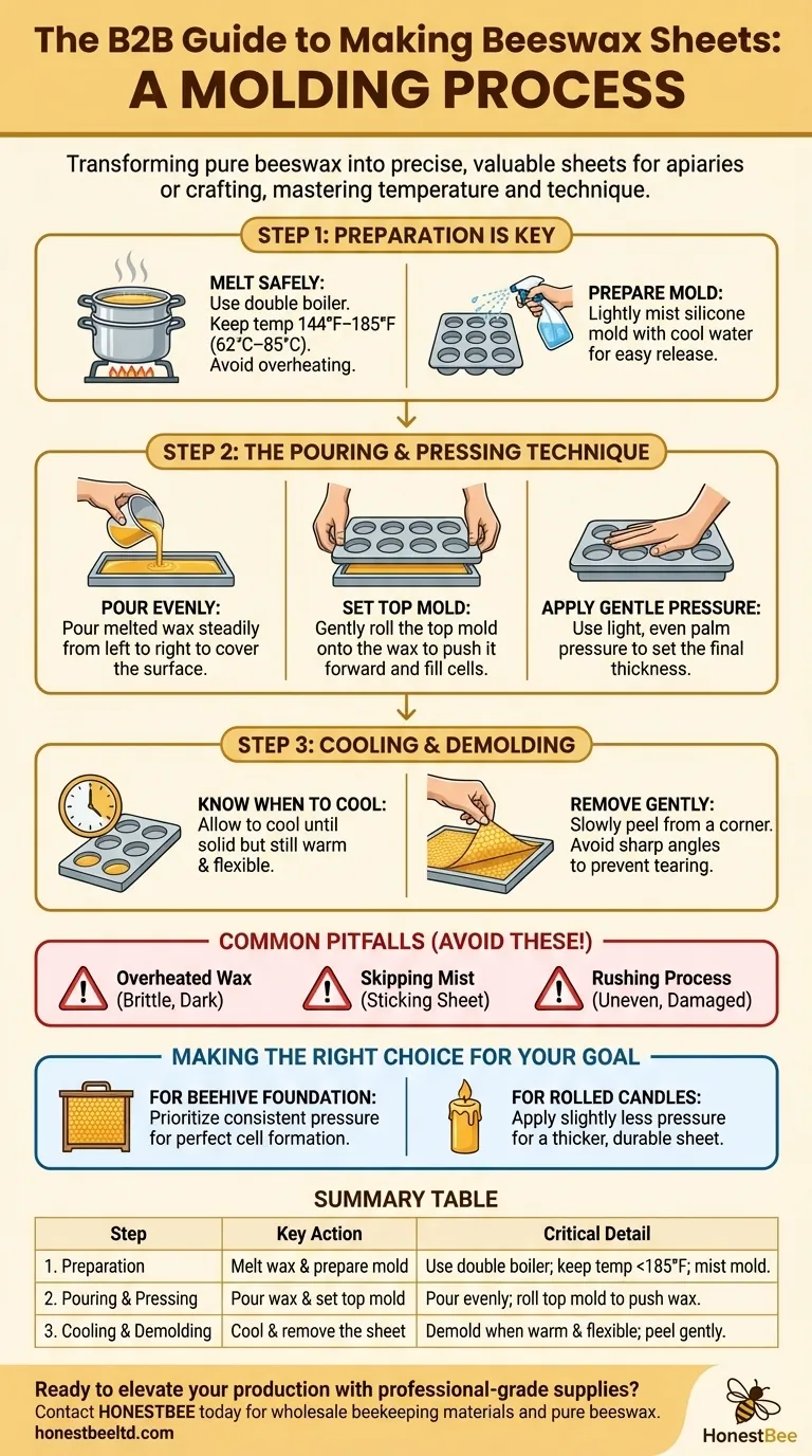 What is the process for making beeswax sheets using a mold? A Step-by-Step Guide for Perfect Results Visual Guide